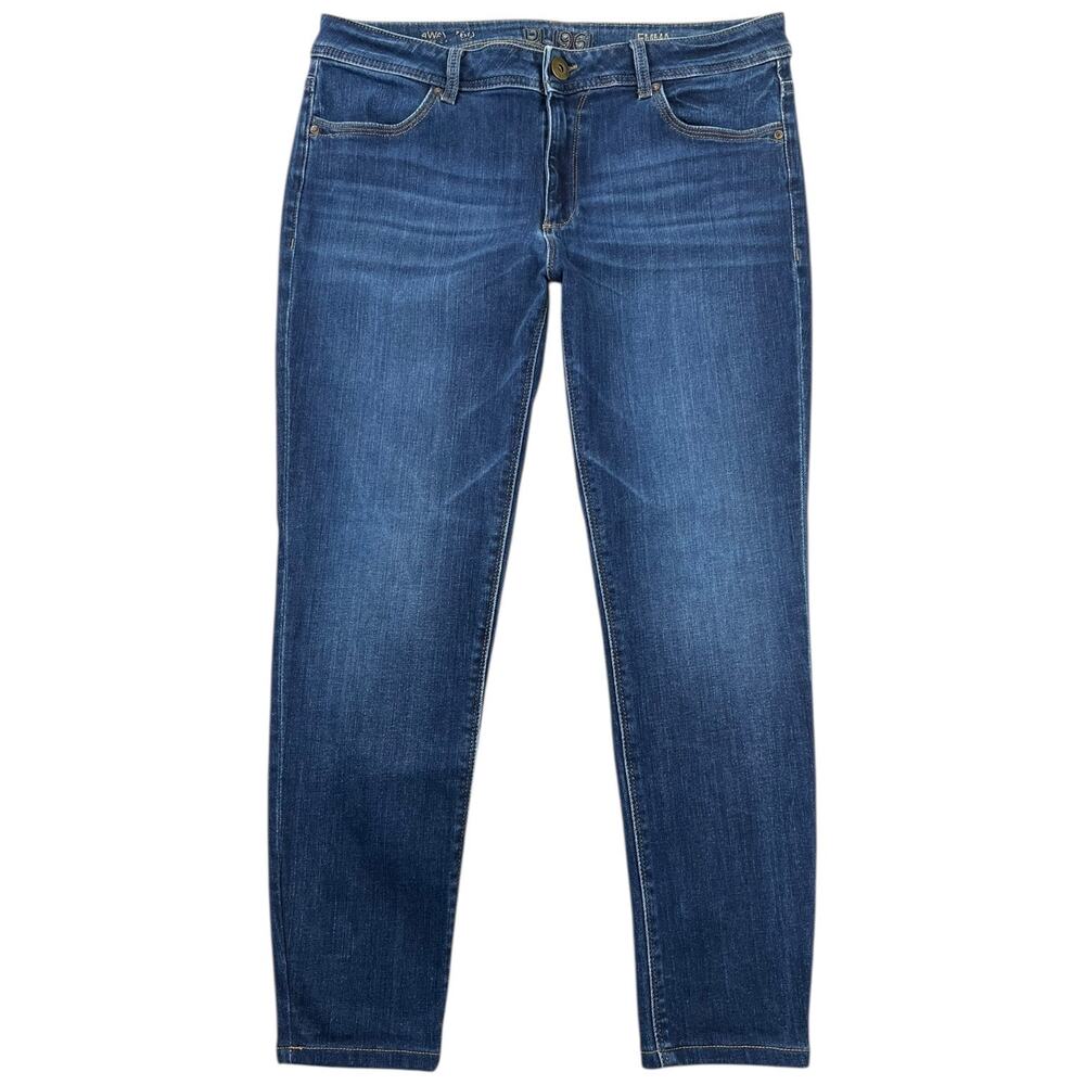 DL1961 Emma Skinny Jeans Dark Wash Premium Denim Ankle Cropped - 32